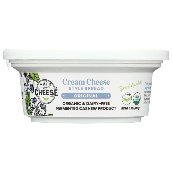 NUTS FOR CHEESE: Original Cream Cheese Style Spread, 7.4 oz
