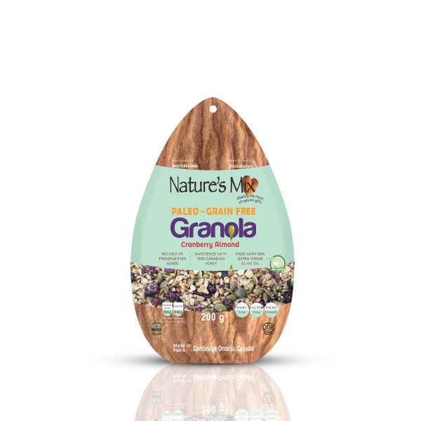 NATURES MIX: Grain Free Granola Cranberry Almond Paleo ready, 6.35 oz