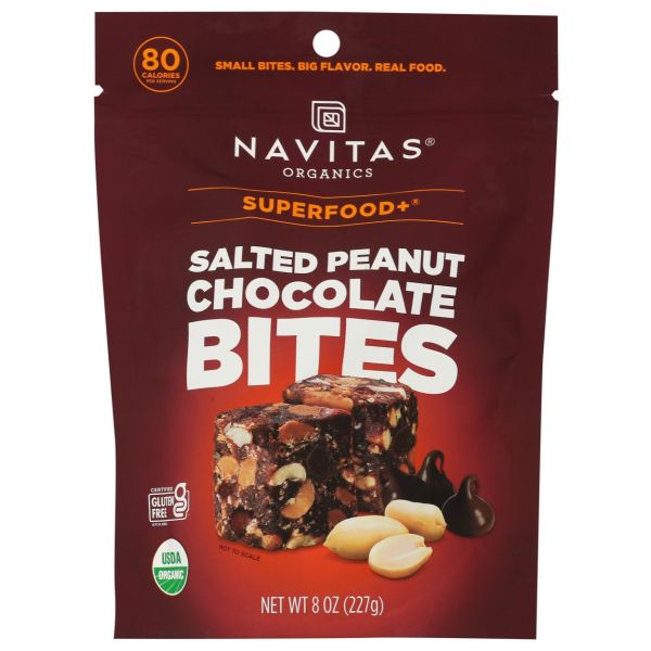 NAVITAS: Salted Peanut Chocolate Bites, 8 oz