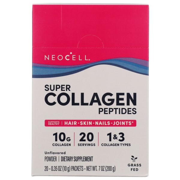 NEOCELL: Super Collagen Peptides Powder 20 Count, 7 oz
