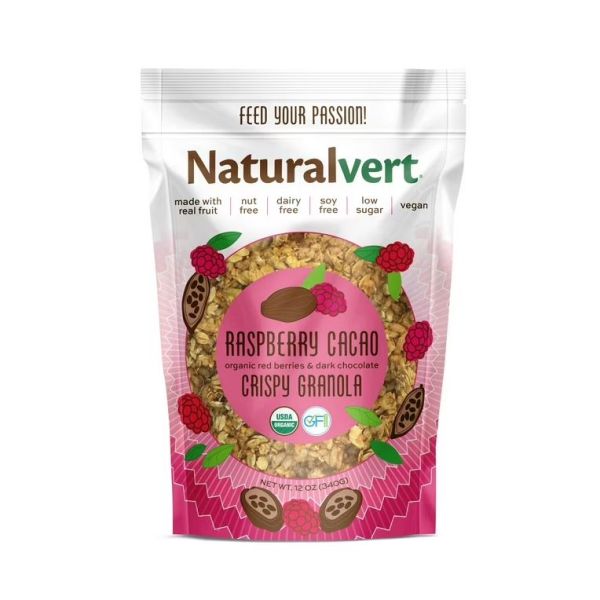 NATURALVERT: Raspberry Cacao Crispy Granola, 12 oz