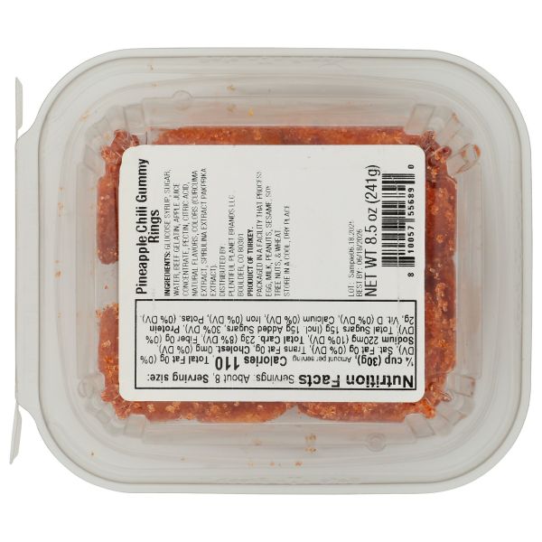 NO LABEL: Pineapple Chili Gummy Rings, 8.5 oz