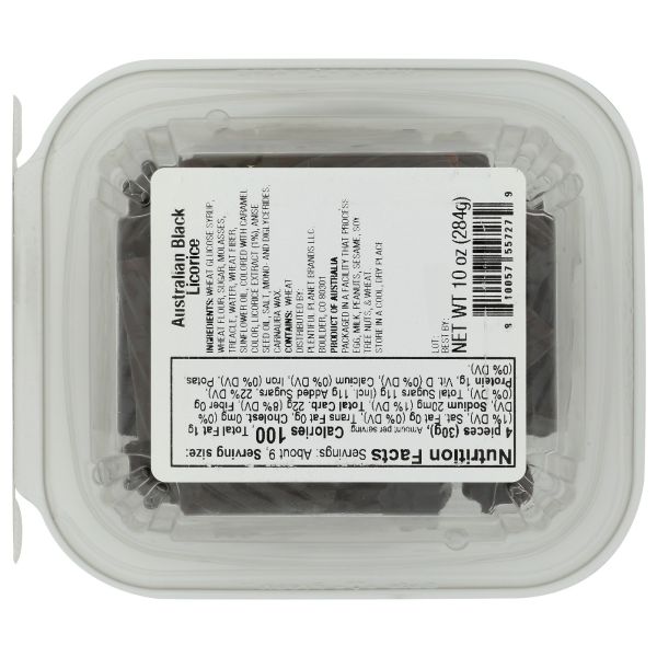 NO LABEL: Non GMO Australian Black Licorice Tub, 10 oz
