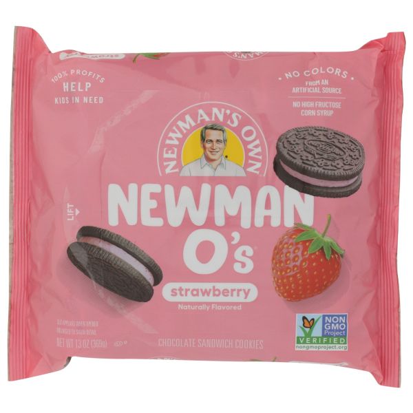NEWMANS OWN: Strawberry Os Cookies, 13 oz