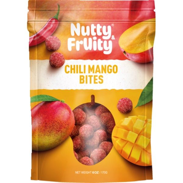 NUTTY AND FRUITY: Chili Mango Bites, 6 oz