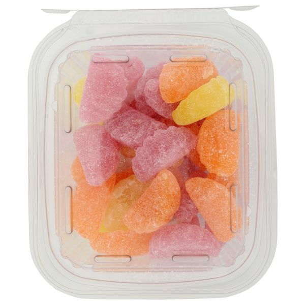NO LABEL: Non GMO Gummy Fruit Slices Tub, 10 oz