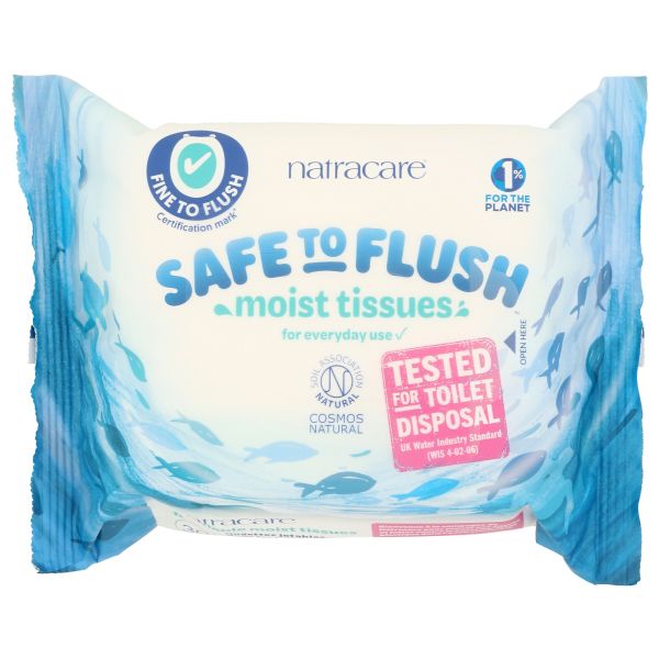 NATRACARE: Safe to Flush Moist Tissues, 30 ea