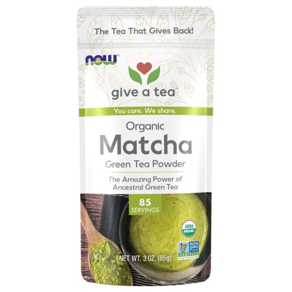 NOW: Organic Matcha Green Tea Powder, 3 oz
