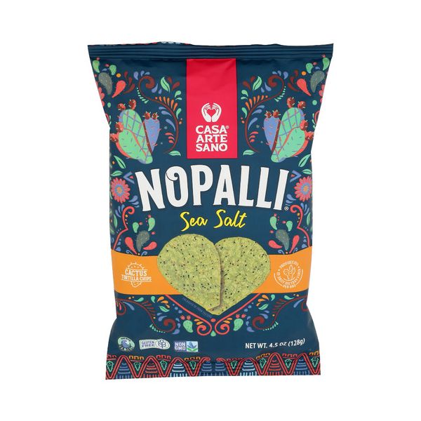 NOPALLI: Sea Salt Cactus Tortilla Chips, 4.5 oz