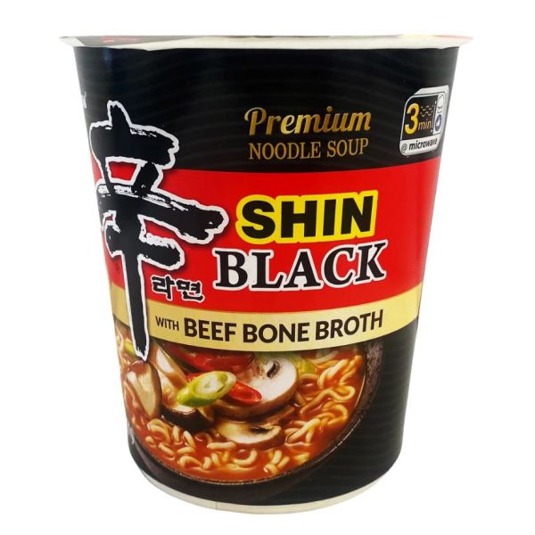 NONG SHIM: Shin Black Cup Noodle, 3.56 oz