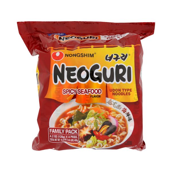 NONG SHIM: Neoguri Spicy Noodles 4Pk, 16.9 oz