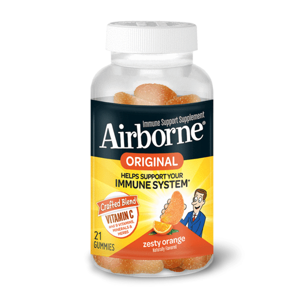 AIRBORNE: Zesty Orange Immune Support Gummies, 21 un
