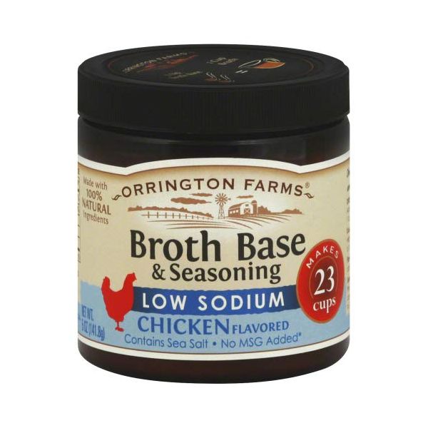 ORRINGTON FARMS: Low Sodium Chicken Flavored Broth Base And Seasoning, 5 oz