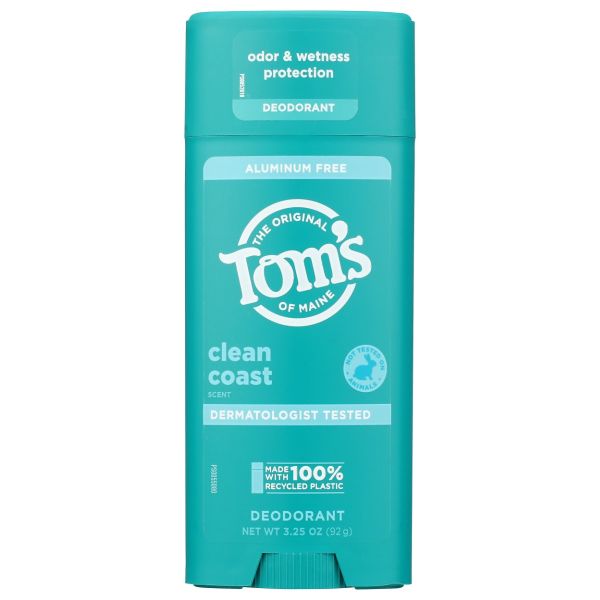TOMS OF MAINE: Clean Coast Deodorant Stick, 3.25 oz