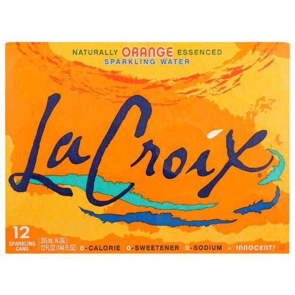 LA CROIX: Orange Sparkling Water 12Pk, 144 fo