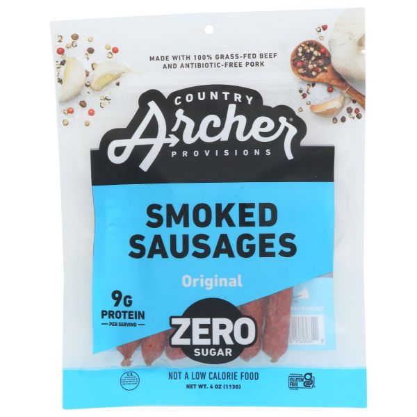 COUNTRY ARCHER: Original Smoked Sausage, 4 oz