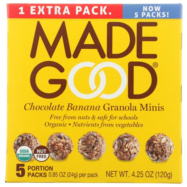 MADEGOOD: Chocolate Banana Granola Minis, 4.25 oz