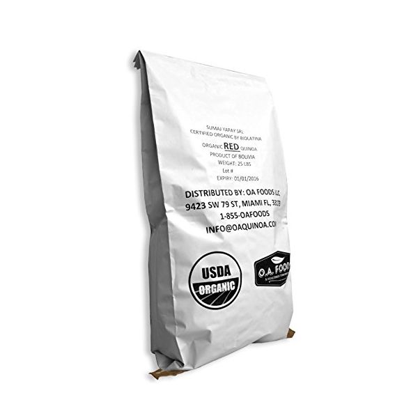 OA FOODS: Organic Red Royal Quinoa, 25 lb