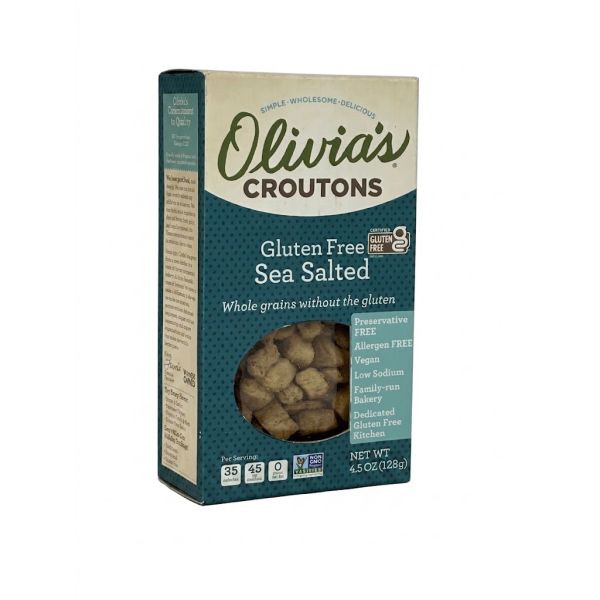 OLIVIAS CROUTONS: Sea Salt Croutons, 4.5 oz
