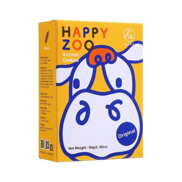 HAPPY ZOO: Animal Cookies Original, 2.82 oz