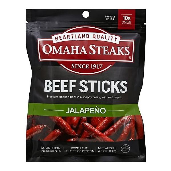OMAHA STEAKS: Jalapeno Beef Sticks, 4.6 oz