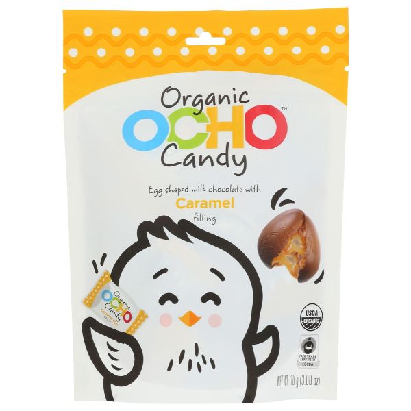 OCHO CANDY: Caramel Egg Chocolate, 3.88 oz