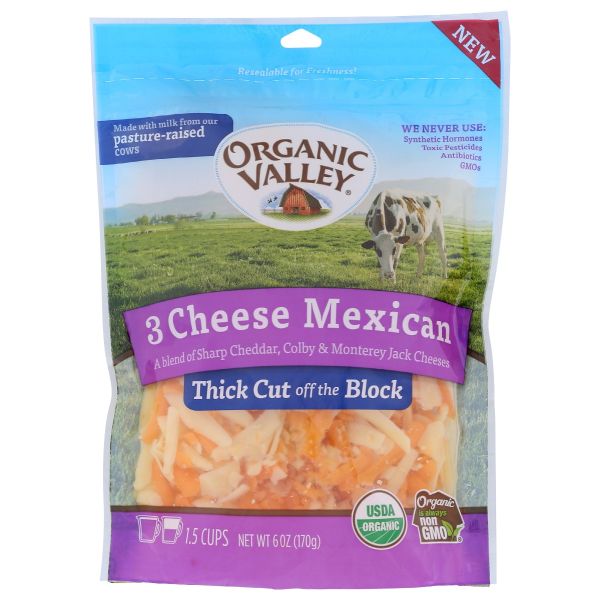ORGANIC VALLEY: 3 Cheese Mexican, 6 oz