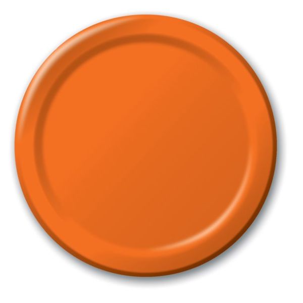 CREATIVE CONVERTING: Sunkissed Orange Dinner Plate, 24 ea