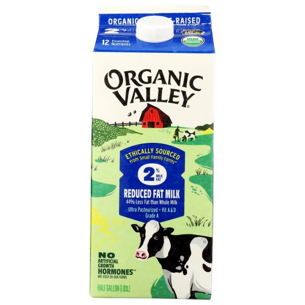 ORGANIC VALLEY: Reduced Fat 2 Percent Milk, 64 oz