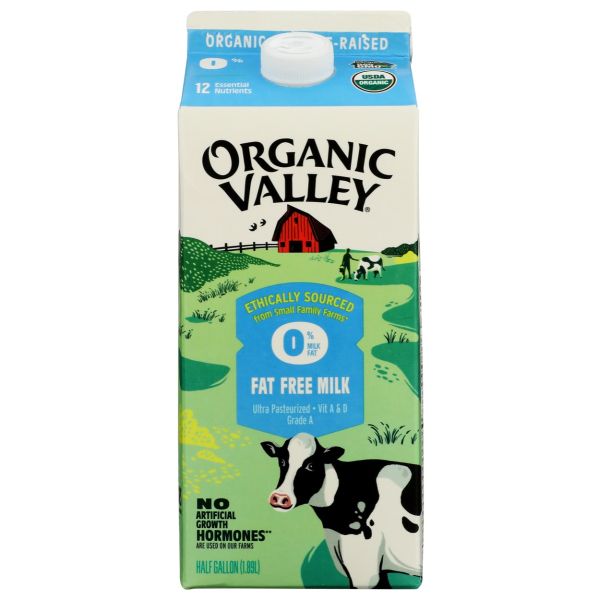 ORGANIC VALLEY: Fat Free Skim Milk, 64 oz