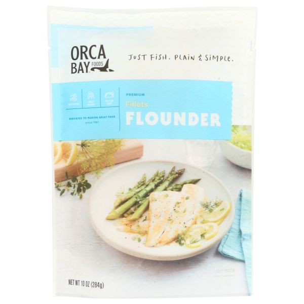 ORCA BAY: Flounder Mild and Delicate Fillets, 10 oz