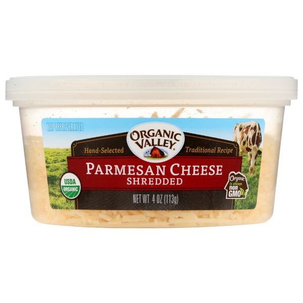 ORGANIC VALLEY: Shredded Parmesan Cheese,  4 oz