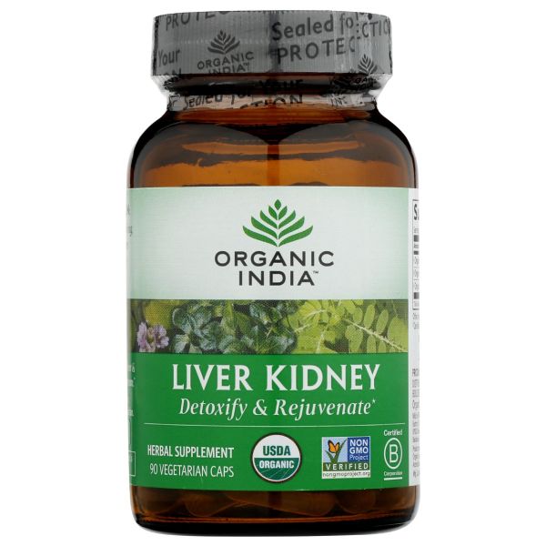 ORGANIC INDIA: Liver Kidney Cleanse Capsules, 90 vc