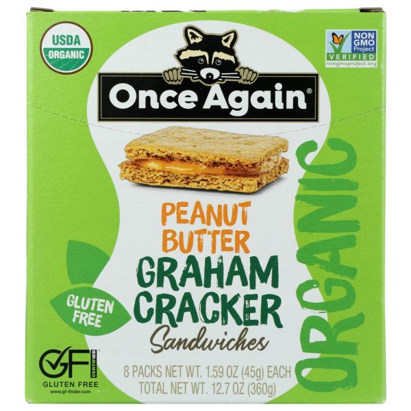 ONCE AGAIN: Peanut Butter Graham Cracker Sandwiches, 12.72 oz