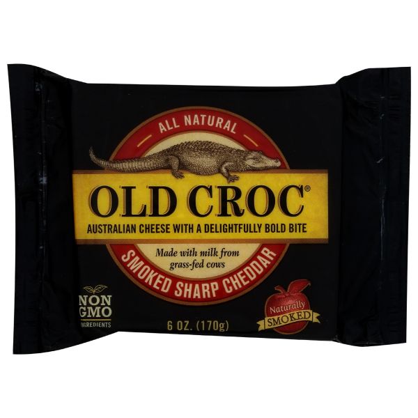 OLD CROC: Smoked Sharp Cheddar Cheese, 6 oz