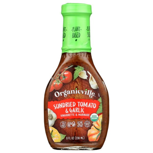 ORGANICVILLE: Sundried Tomato and Garlic Vinaigrette and Marinade, 8 oz