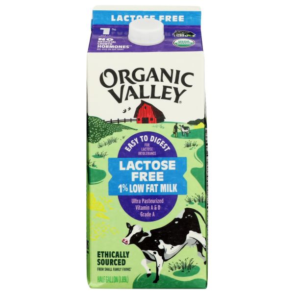 ORGANIC VALLEY: Lactose Free 1 Percent Lowfat Milk, 64 oz