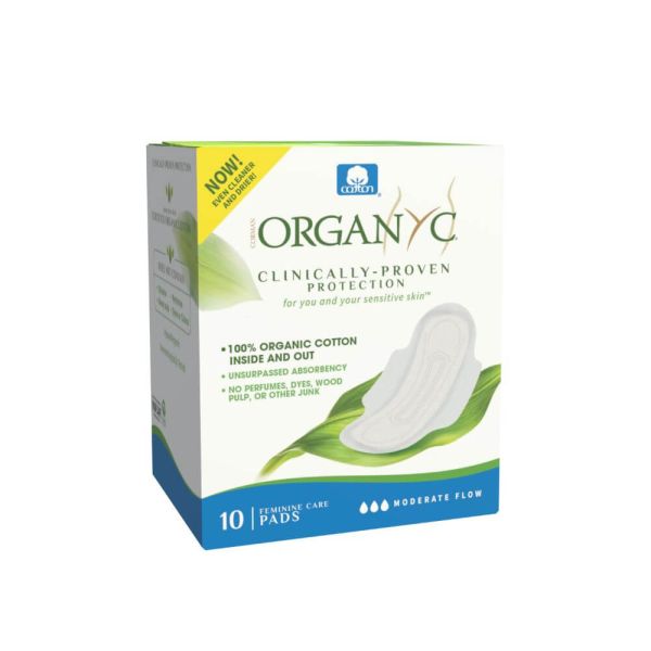 ORGANYC: Organic Cotton Moderate Flow Pad, 10 pc