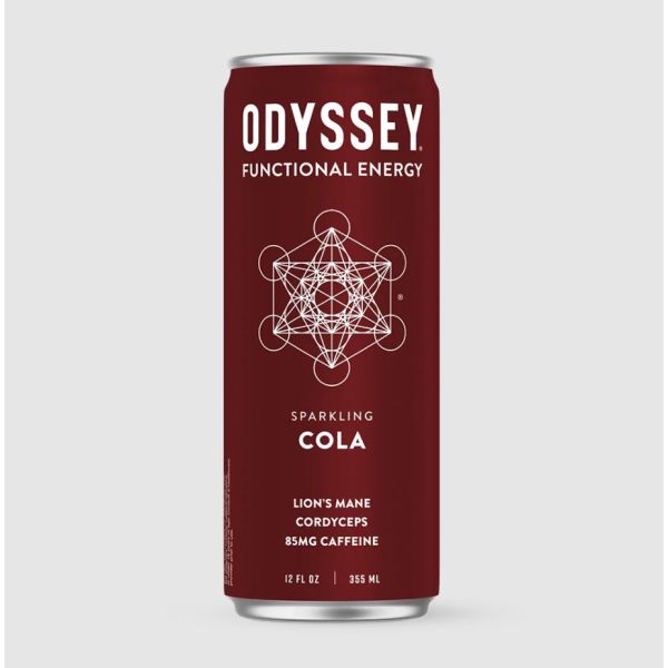 ODYSSEY ELIXIR: Sparkling Cola Energy Drink, 12 fo
