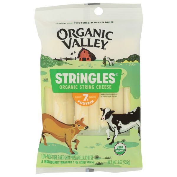 ORGANIC VALLEY: Mozzarella Stringles, 8 oz