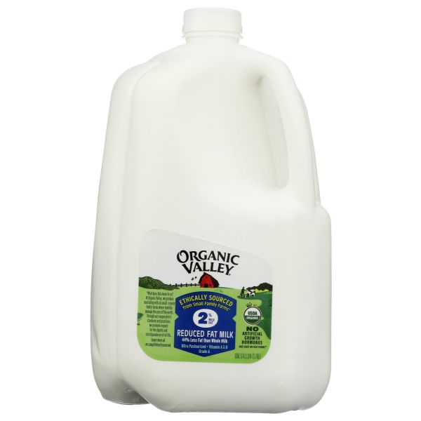 ORGANIC VALLEY:  Reduced Fat 2 Percent Milk Ultra Pasteurized, 128 fo