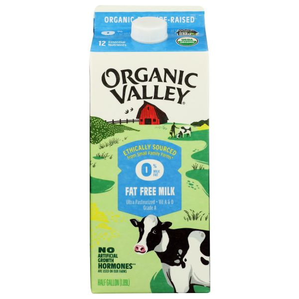 ORGANIC VALLEY: Fat Free Skim Milk Ultra Pasteurized, 64 fo