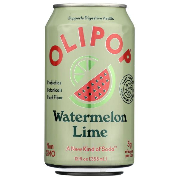 OLIPOP: Watermelon Lime Soda, 12 fo