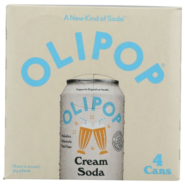 OLIPOP: Cream Soda 4 Count, 48 fo