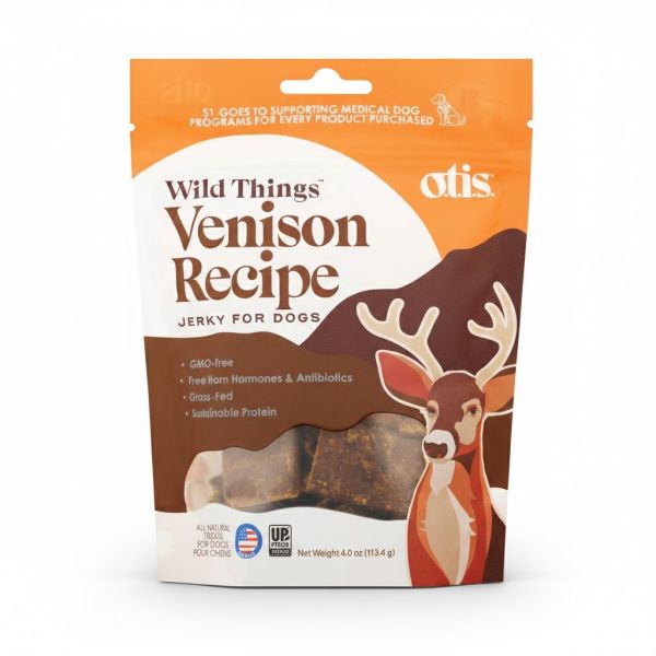 OTIS: Wild Things Venison Jerky Dog Treats, 4 oz