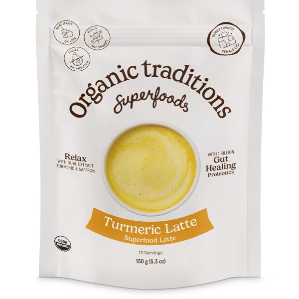 ORGANIC TRADITIONS: Turmeric Latte with Probiotics, 5.3 oz
