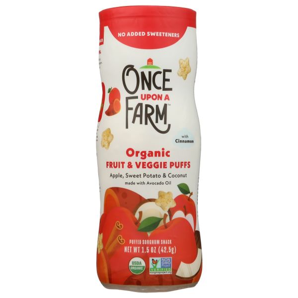 ONCE UPON A FARM: Apple Sweet Potato and Coconut Puffs, 1.5 oz