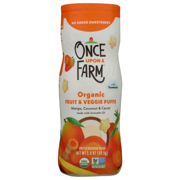 ONCE UPON A FARM: Mango Coconut and Carrot Puffs, 1.5 oz