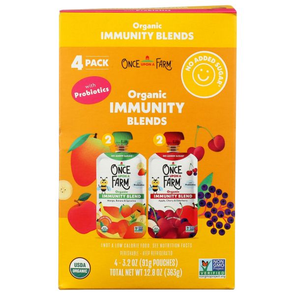 ONCE UPON A FARM: Organic Immunity Blend 4 Count, 12.8 oz