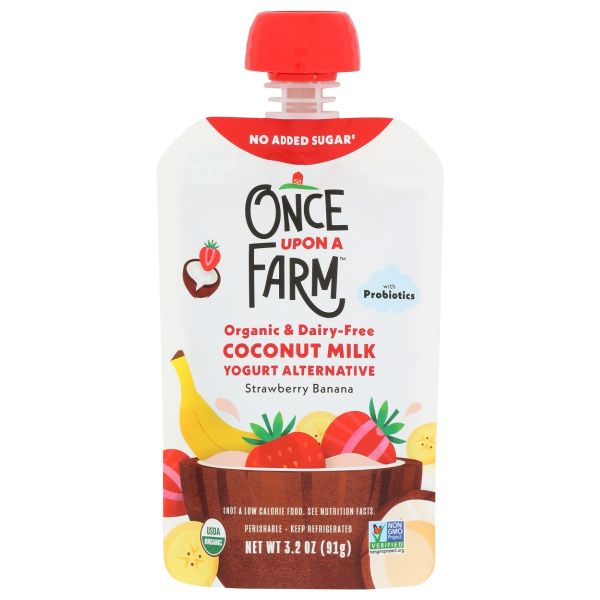 ONCE UPON A FARM: Strawberry Banana Coconut Milk Yogurt Alternative, 3.2 oz